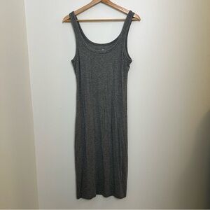 Aerie Ribbed Knit Scoop Neck Midi Dress M